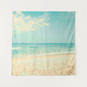 Retro Pastel Beachbeach,abstract,hipster,backgroun Tapestry