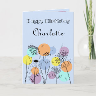 Retro Pastel Birthday Card