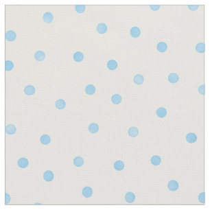 Retro pastel blue and white polka dots pattern fabric