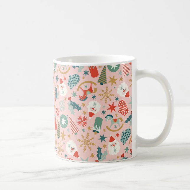 Retro Pastel Christmas  Coffee Mug (Right)