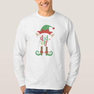 Retro Pastel Christmas   Dad Elf   Family T-Shirt