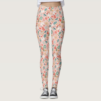 Retro Pastel Christmas Leggings