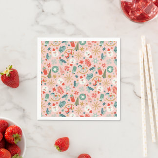 Retro Pastel Christmas  Napkin