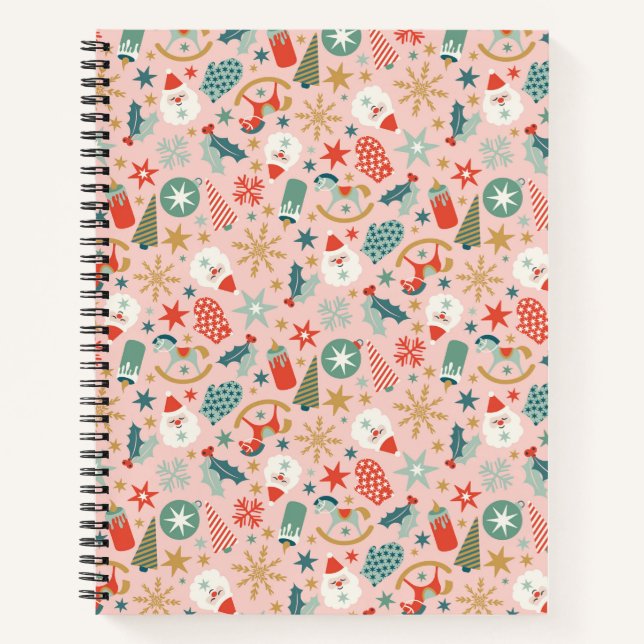 Retro Pastel Christmas  Notebook (Front)
