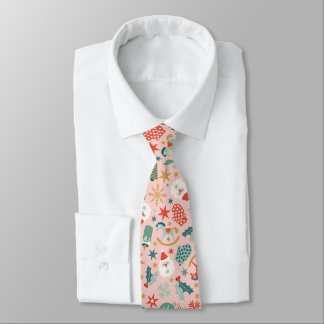 Retro Pastel Christmas  Tie