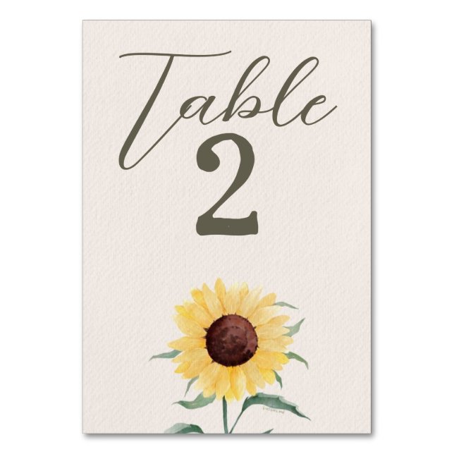 Retro Pastel Colour Daisy Wedding Table Number (Back)