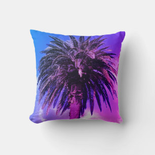 Retro Pastel Colour Palm Tree Cushion