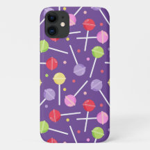 Retro Pastel Coloured Candy Lollipops Purple