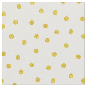 Retro pastel glitter gold polka dots pattern fabric