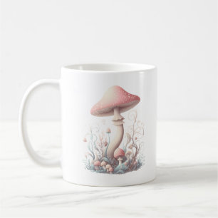 Retro pastel mushrooms design with soft colours 03 coffee mug