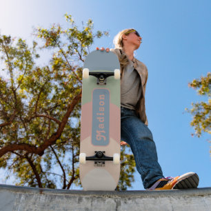 Retro Pastel Name Skateboard