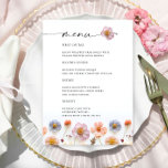 Retro Pastel Pink Boho Wildflower Wedding Details Menu<br><div class="desc">For further customisation,  please click the "Personalise this template",  then "Edit using Design Tool". Stylish editable easy to use wedding templates,  more items available in the store (invitations,  rsvp,  thank you cards,  stationery & decor). If you need help or matching items,  please contact me.</div>