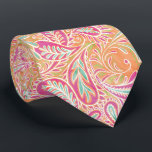 Retro Pastel Pink Paisley Pattern Tie<br><div class="desc">This retro styled neck tie features an intricate paisley pattern with shades of pink,  peach,  aqua blue and light green,  designed by world renowned artist © Tim Coffey.</div>