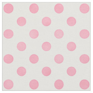 Retro pastel pink white polka dots pattern fabric
