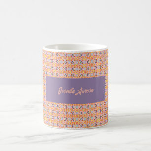 Retro Pastel Pixel Mosaic Geometric Pattern Coffee Mug