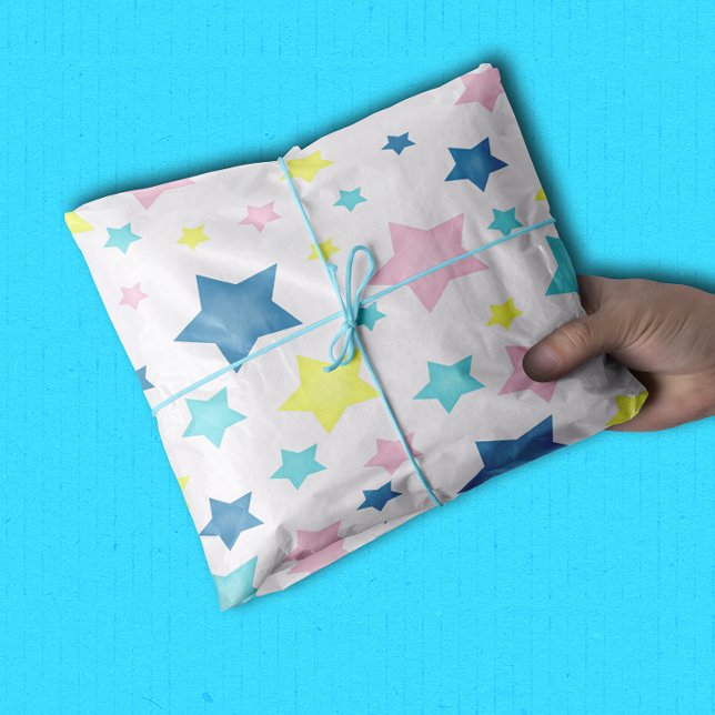 Retro Pastel Stars for Baby Tissue Paper (Creator Uploaded)