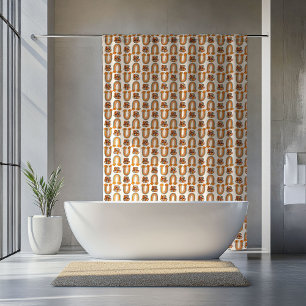 Retro Pastel Stay Groovy Rainbows Copper Curtain