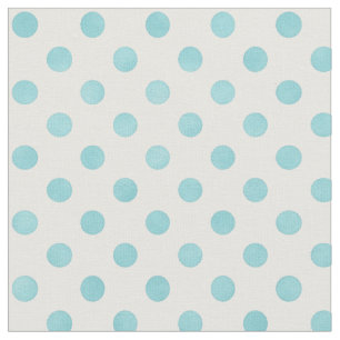 Retro pastel turquoise white polka dots pattern fabric
