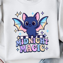 Retro Pastelcore Cute Halloween Bat & Chequerboard