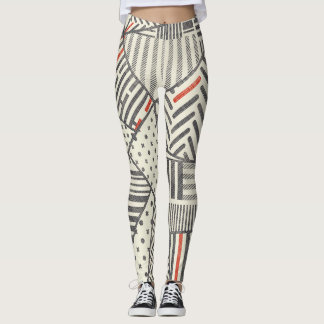 Retro Patchwork: Abstract Geometric Design Leggings