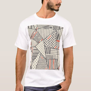 Retro Patchwork: Abstract Geometric Design T-Shirt
