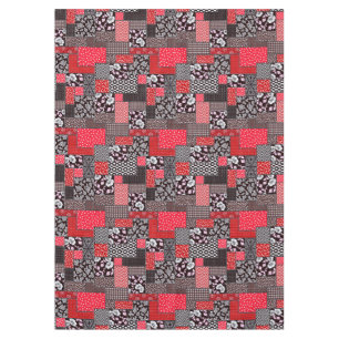 Retro Patchwork Floral Quilt Pattern Tablecloth