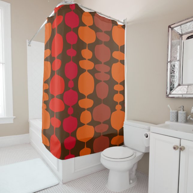 Retro patern shower curtain (In Situ)