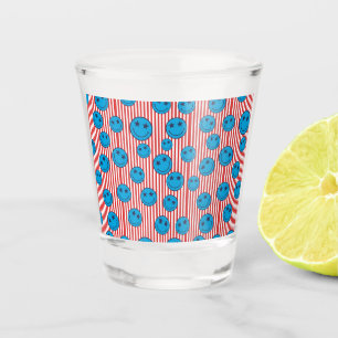 Retro Patriot Smiley Face Shot Glass