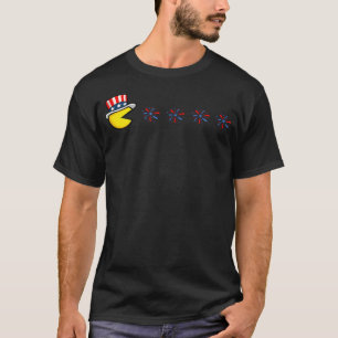 Retro Patriotic Gaming Fireworks 4Th Of July T-Shirt