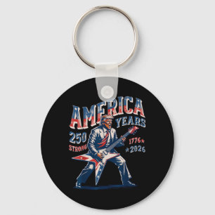 Retro Patriotic Politigovernment Agencyn - 250 Key Ring