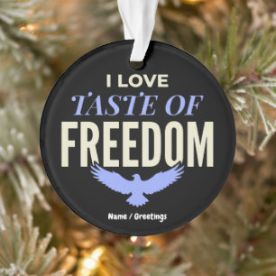Retro Patriotic Taste Of Freedom Vintage Americana Ornament