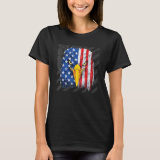Retro Patriotic USA I American Flag I Retro 4th Ju T-Shirt