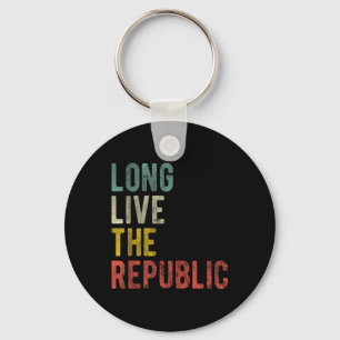 Retro Patriotic Usa Long Live The Republic Vintage Key Ring