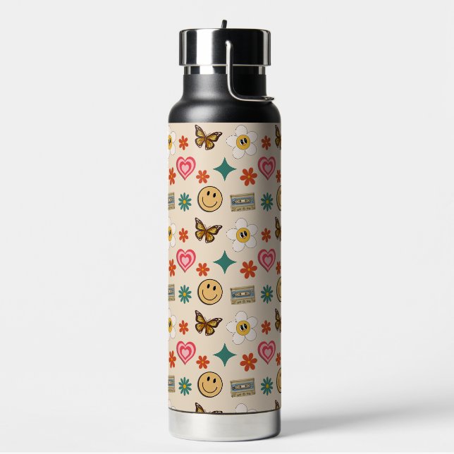 Retro Pattern 01 Water Bottle (Left)