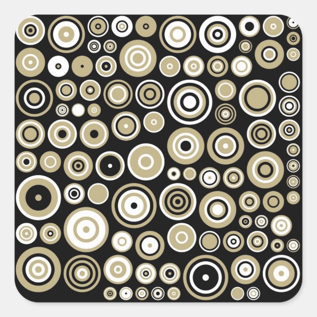 Retro Pattern Abstract Art - Stickers (Front)