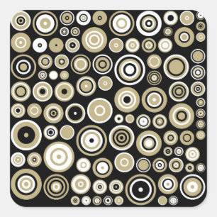 Retro Pattern Abstract Art - Stickers