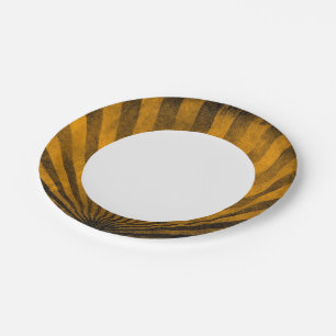 Retro pattern background paper plate