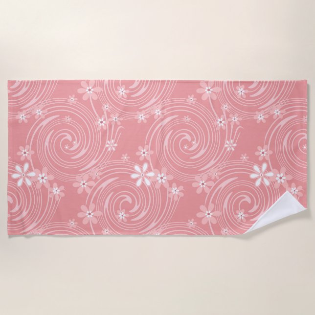 Retro pattern beach towel (Front)