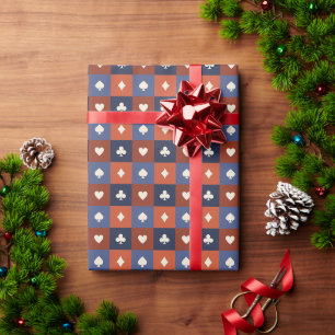 Retro pattern Card Game suit Wrapping Paper