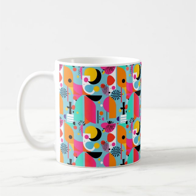 Retro pattern design  coffee mug (Left)