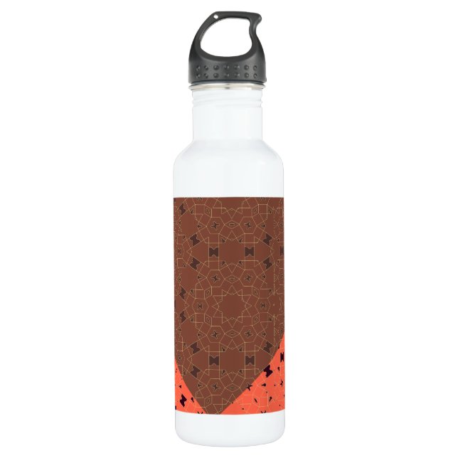 Retro Pattern Digital Art  Abstrac - 710 Ml Water Bottle (Front)
