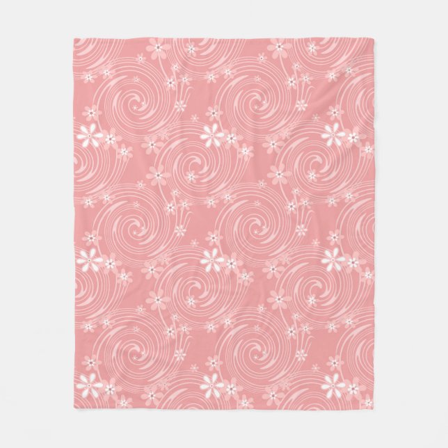 Retro pattern fleece blanket (Front)