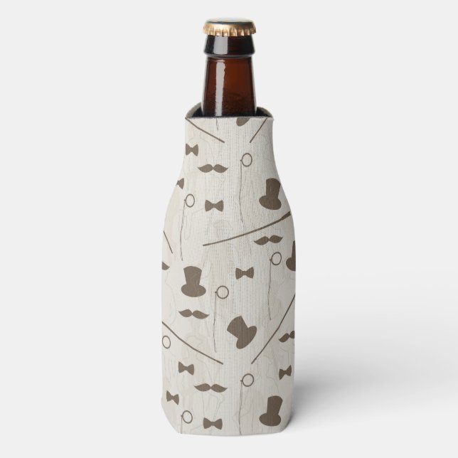 Retro pattern for man 2 bottle cooler (Bottle Front)