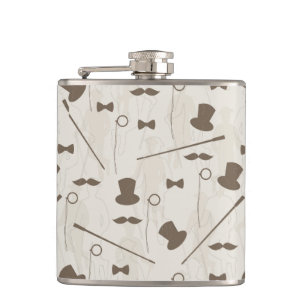 Retro pattern for man 2 hip flask
