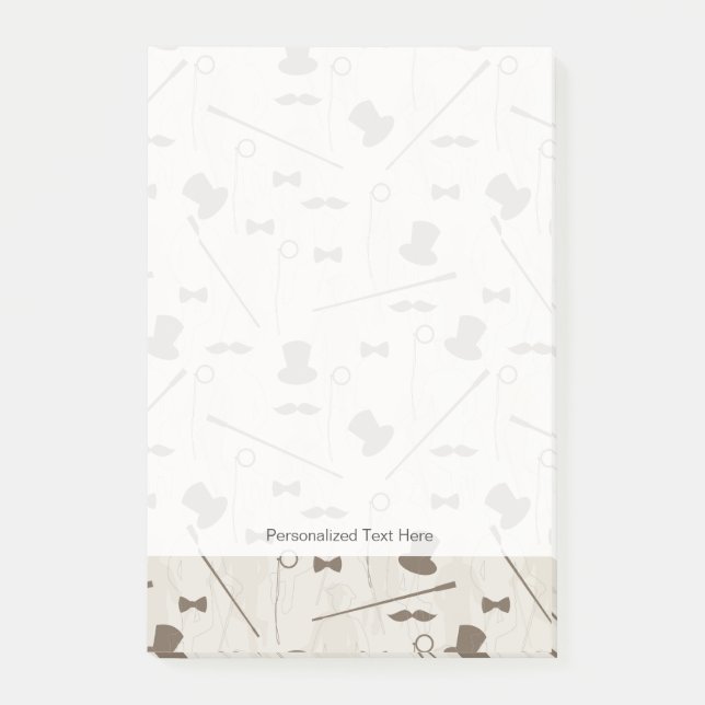 Retro pattern for man 2 post-it notes (Front)