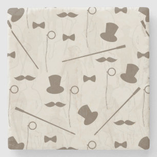 Retro pattern for man 2 stone coaster