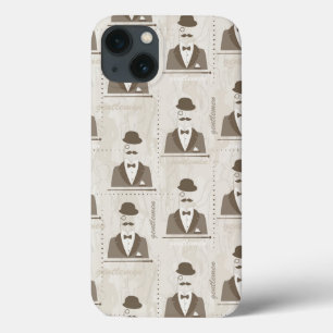 Retro pattern for man iPhone 13 case