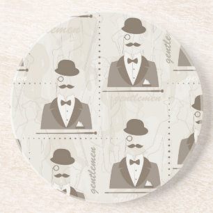 Retro pattern for man coaster