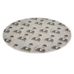 Retro pattern for man cutting board