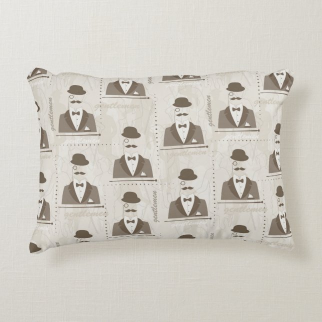 Retro pattern for man decorative cushion (Front)